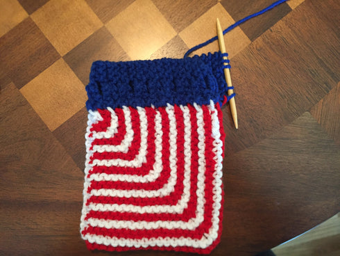 KNITTING PATTERN: Garter Stitch Cinch Sack Bag